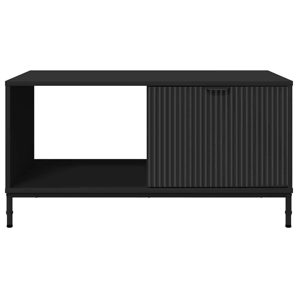 vidaXL Couchtisch Schwarz Eichen-Optik 90 x 49 x 46 cm Holzwerkstoff