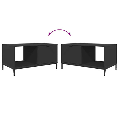 vidaXL Couchtisch Schwarz Eichen-Optik 90 x 49 x 46 cm Holzwerkstoff