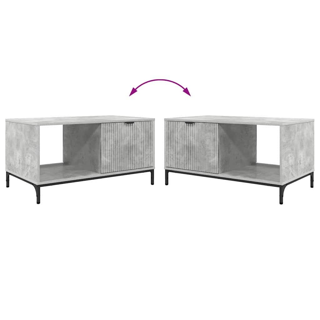 vidaXL Couchtisch Beton Grau 90 x 49 x 46 cm Holzwerkstoff