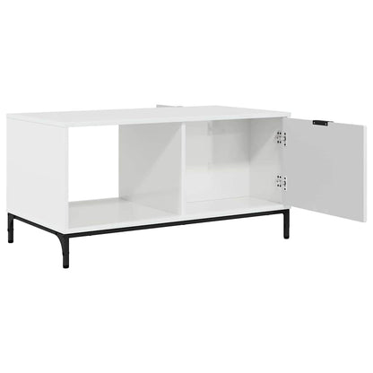 vidaXL Couchtisch Hochglanz Weiß 90 x 49 x 46 cm Holzwerkstoff