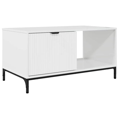 vidaXL Couchtisch Hochglanz Weiß 90 x 49 x 46 cm Holzwerkstoff