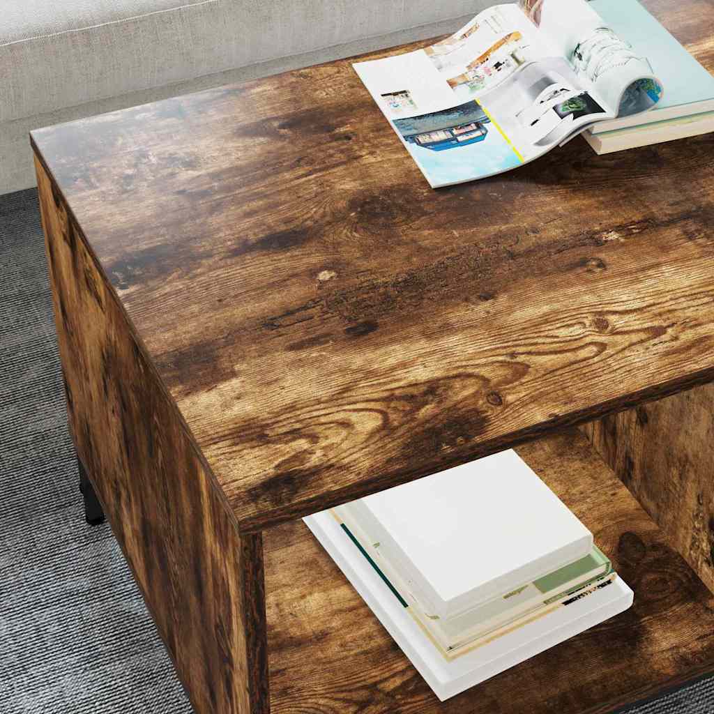 vidaXL Couchtisch Geräucherte Eiche 90 x 49 x 46 cm Holzwerkstoff