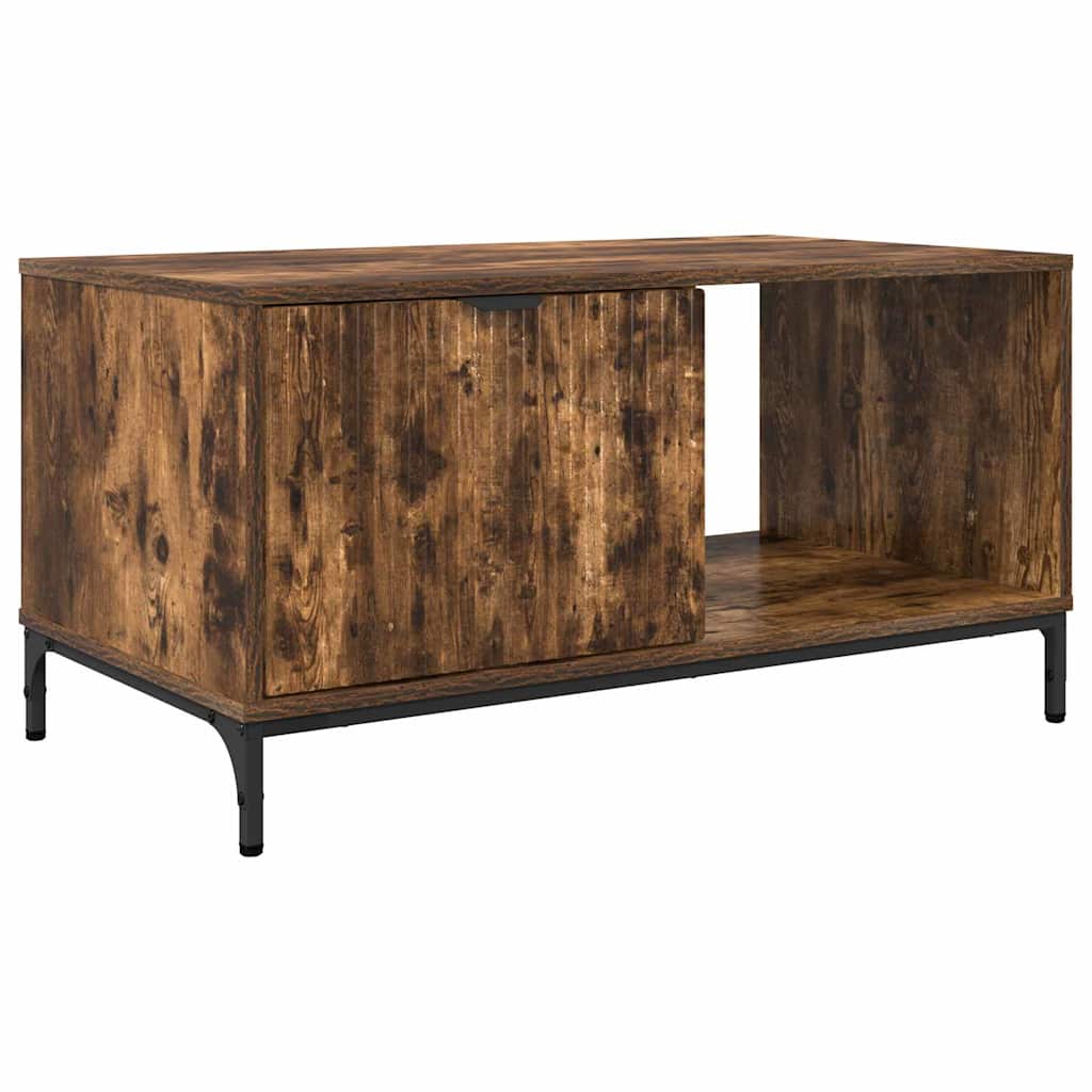 vidaXL Couchtisch Geräucherte Eiche 90 x 49 x 46 cm Holzwerkstoff