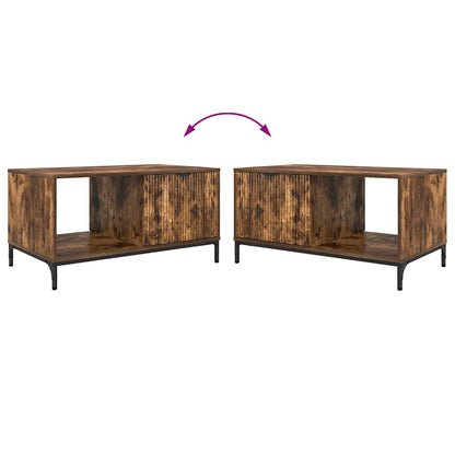vidaXL Couchtisch Geräucherte Eiche 90 x 49 x 46 cm Holzwerkstoff