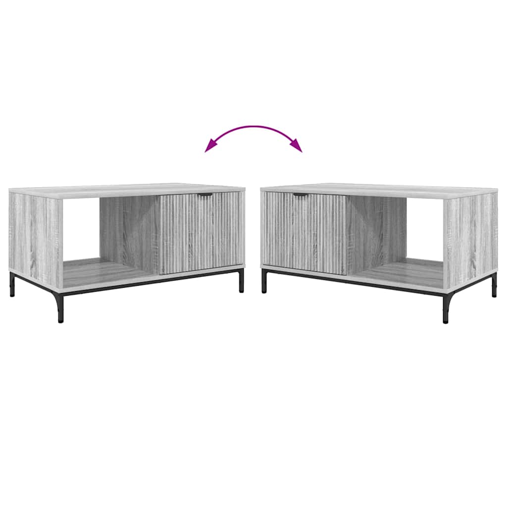vidaXL Couchtisch Graues Sonoma 90 x 49 x 46 cm Holzwerkstoff