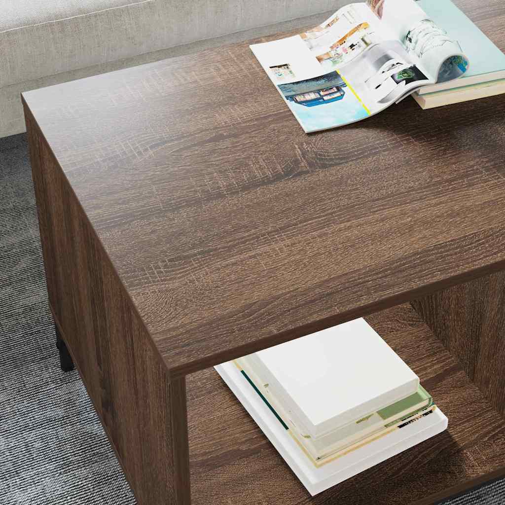 vidaXL Couchtisch Braun Eichen-Optik 90 x 49 x 46 cm Holzwerkstoff