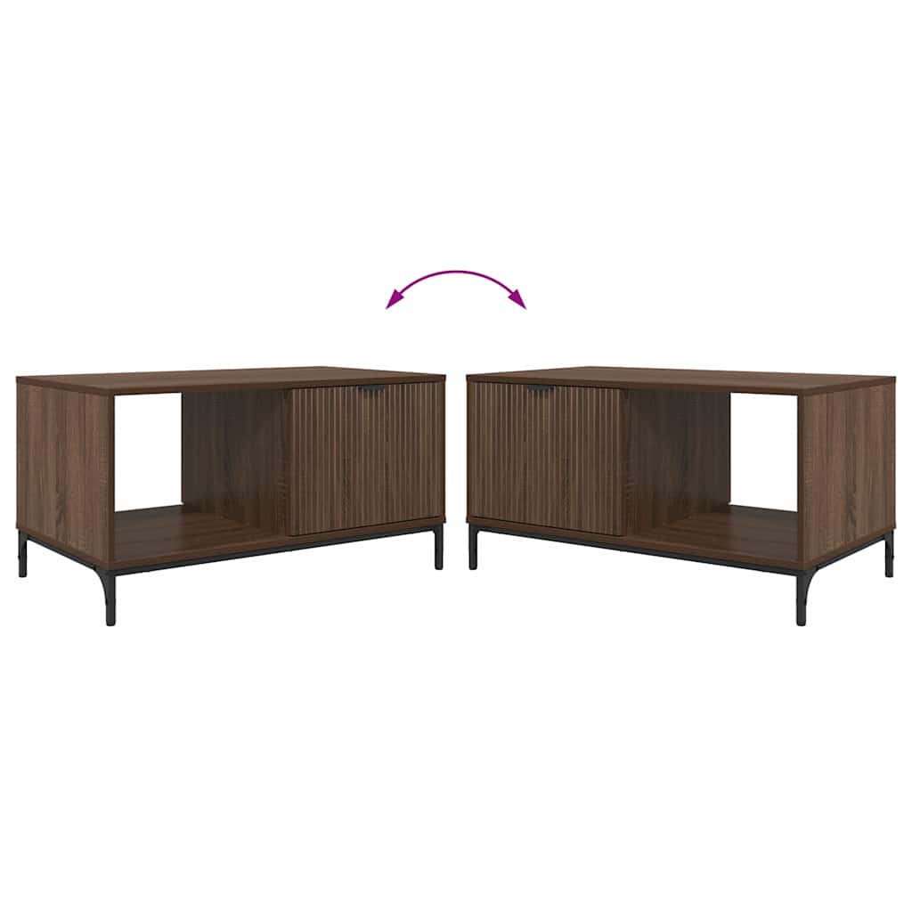 vidaXL Couchtisch Braun Eichen-Optik 90 x 49 x 46 cm Holzwerkstoff