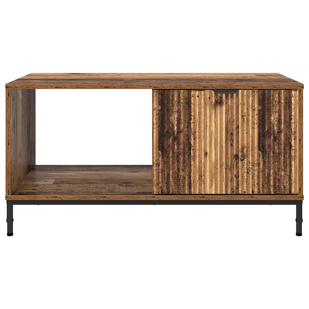 vidaXL Couchtisch mit Schubladen Altholz 90 x 49 x 46 cm Holzwerkstoff
