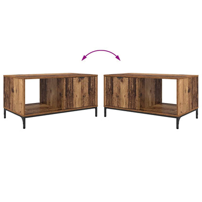 vidaXL Couchtisch mit Schubladen Altholz 90 x 49 x 46 cm Holzwerkstoff