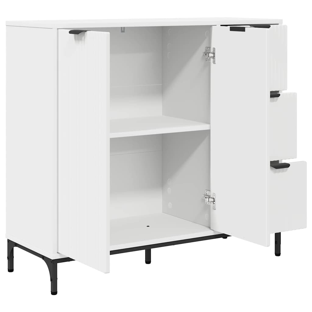 vidaXL Sideboard mit Schubladen Weiß 89,5 x 33 x 82 cm Holzwerkstoff