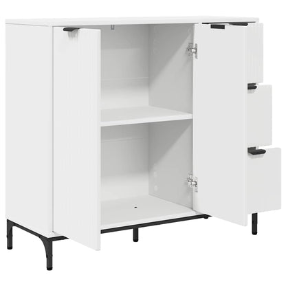 vidaXL Sideboard mit Schubladen Weiß 89,5 x 33 x 82 cm Holzwerkstoff