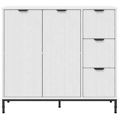 vidaXL Sideboard mit Schubladen Weiß 89,5 x 33 x 82 cm Holzwerkstoff
