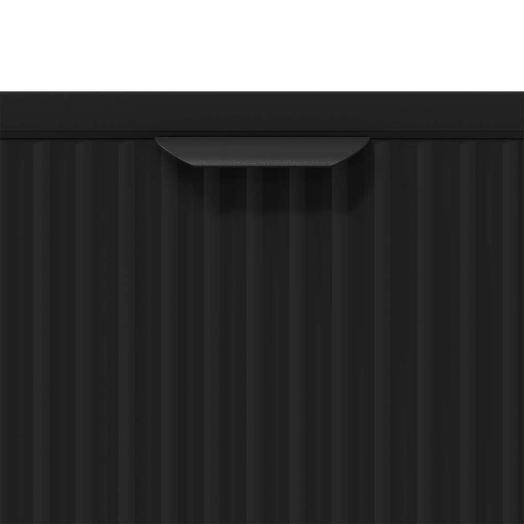 vidaXL Sideboard Schwarz 89,5 x 33 x 82 cm Holzwerkstoff
