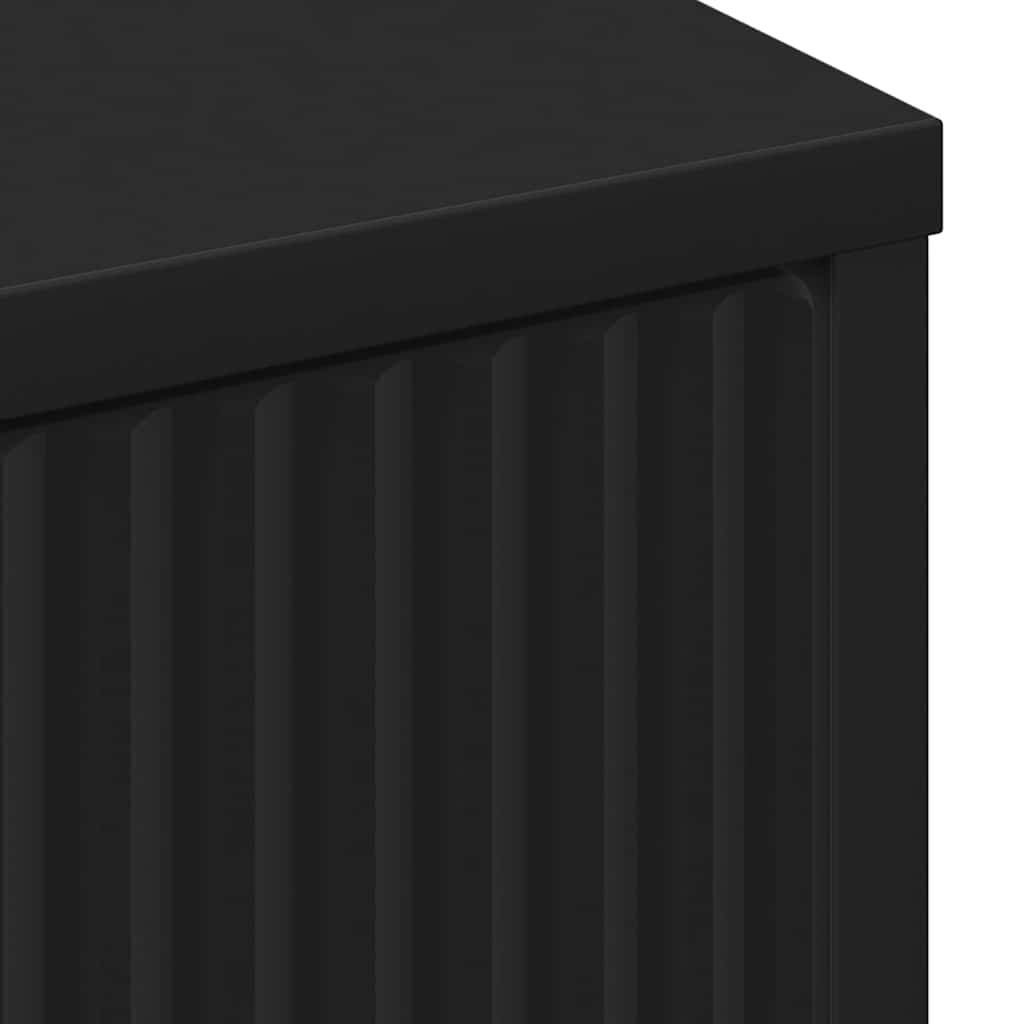 vidaXL Sideboard Schwarz 89,5 x 33 x 82 cm Holzwerkstoff