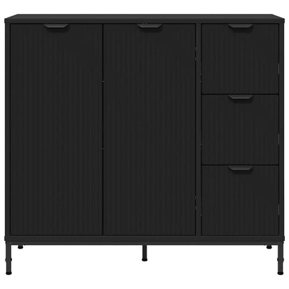 vidaXL Sideboard Schwarz 89,5 x 33 x 82 cm Holzwerkstoff