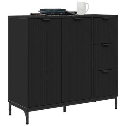 vidaXL Sideboard Schwarz 89,5 x 33 x 82 cm Holzwerkstoff