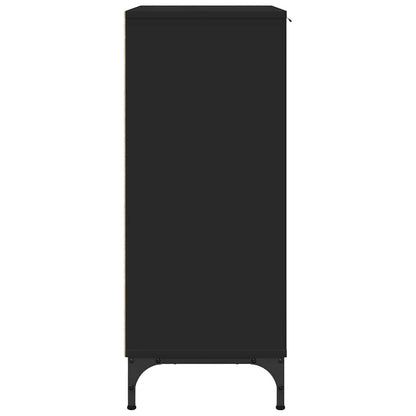 vidaXL Sideboard Schwarz 89,5 x 33 x 82 cm Holzwerkstoff