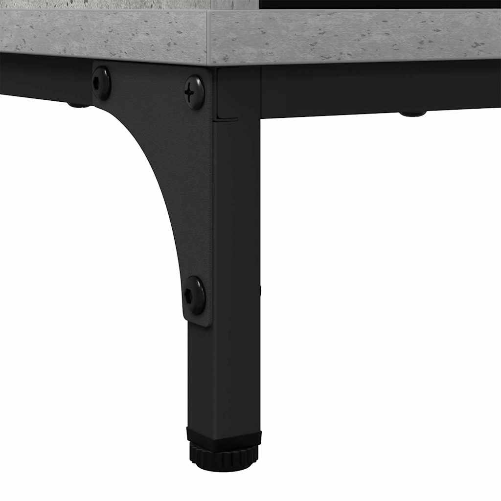 vidaXL Sideboard Beton Grau 89,5 x 33 x 82 cm Holzwerkstoff