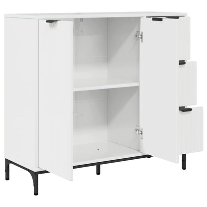 Sideboard Hochglanz Weiß 89,5 x 33 x 82 cm Holzwerkstoff