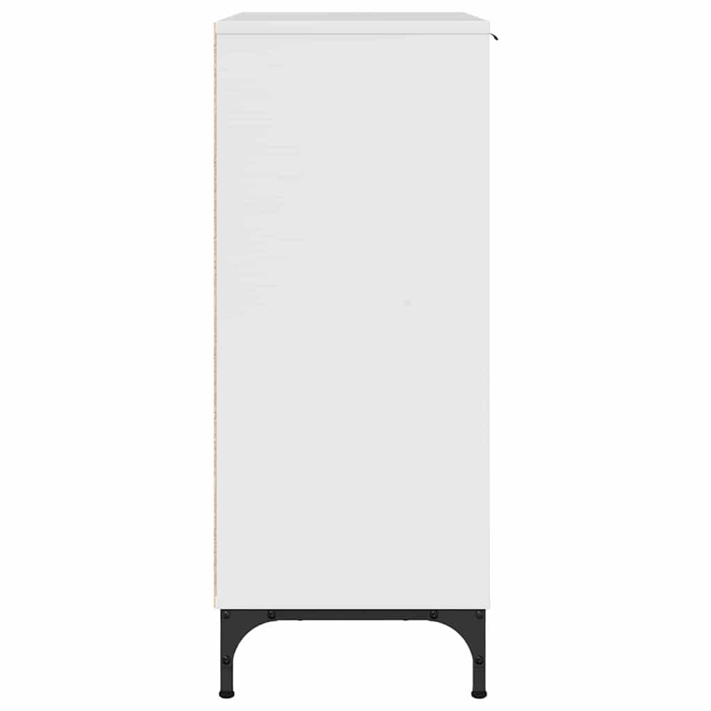 Sideboard Hochglanz Weiß 89,5 x 33 x 82 cm Holzwerkstoff