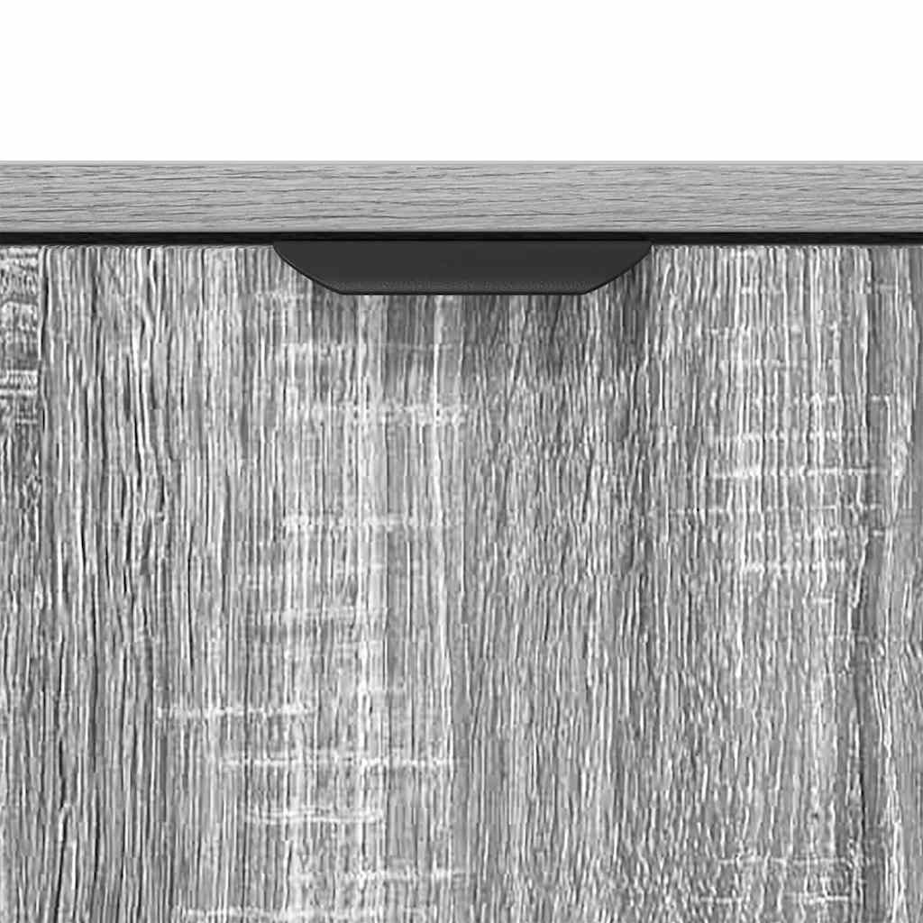 vidaXL Buffet gris chêne Sonoma 89,5 x 33 x 82 cm en bois d'ingénierie