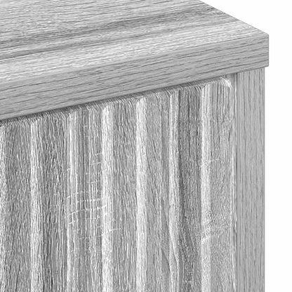 vidaXL Buffet gris chêne Sonoma 89,5 x 33 x 82 cm en bois d'ingénierie
