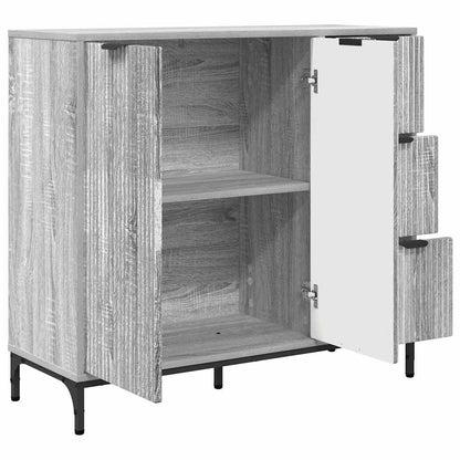 vidaXL Buffet gris chêne Sonoma 89,5 x 33 x 82 cm en bois d'ingénierie