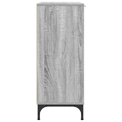 vidaXL Buffet gris chêne Sonoma 89,5 x 33 x 82 cm en bois d'ingénierie