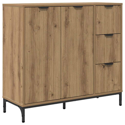 vidaXL Buffet chêne artisanal 89,5 x 33 x 82 cm bois d'ingénierie