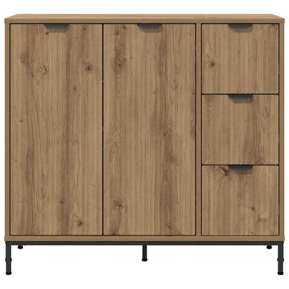 vidaXL Buffet chêne artisanal 89,5 x 33 x 82 cm bois d'ingénierie