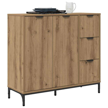 vidaXL Buffet chêne artisanal 89,5 x 33 x 82 cm bois d'ingénierie