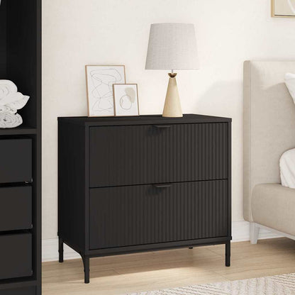 vidaXL Nachttisch Schwarz 63,5 x 36 x 61 cm Holzwerkstoff