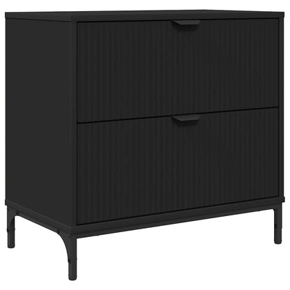 vidaXL Nachttisch Schwarz 63,5 x 36 x 61 cm Holzwerkstoff