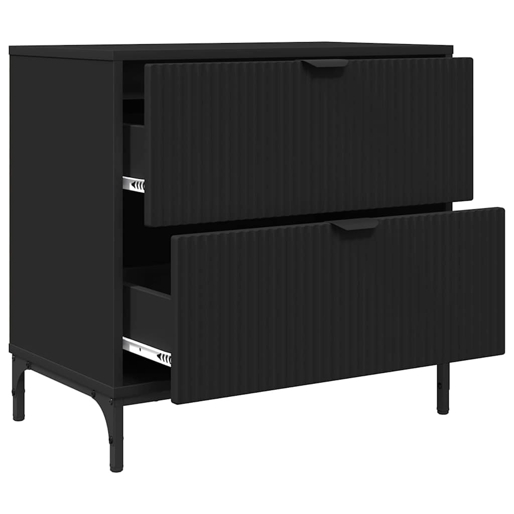 vidaXL Nachttisch Schwarz 63,5 x 36 x 61 cm Holzwerkstoff