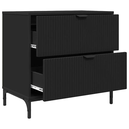 vidaXL Nachttisch Schwarz 63,5 x 36 x 61 cm Holzwerkstoff