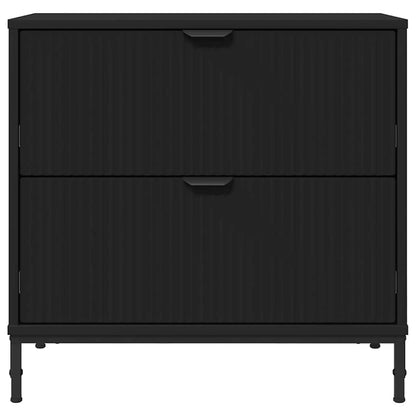 vidaXL Nachttisch Schwarz 63,5 x 36 x 61 cm Holzwerkstoff