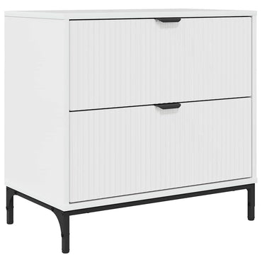 vidaXL Nachttisch Hochglanz-Weiß 63,5 x 36 x 61 cm Holzwerkstoff