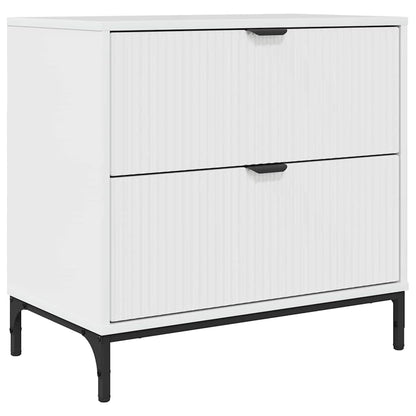 vidaXL Nachttisch Hochglanz-Weiß 63,5 x 36 x 61 cm Holzwerkstoff