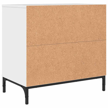 vidaXL Nachttisch Hochglanz-Weiß 63,5 x 36 x 61 cm Holzwerkstoff