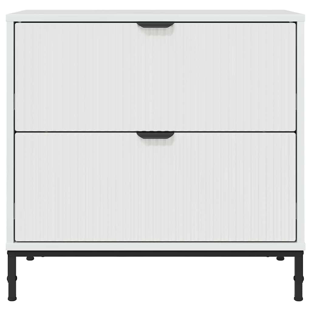 vidaXL Nachttisch Hochglanz-Weiß 63,5 x 36 x 61 cm Holzwerkstoff