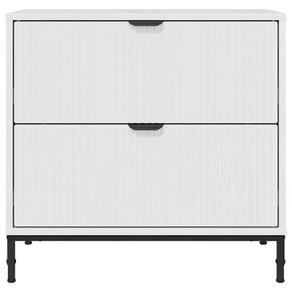 vidaXL Nachttisch Hochglanz-Weiß 63,5 x 36 x 61 cm Holzwerkstoff