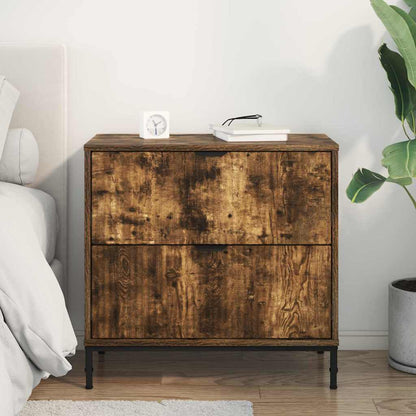 vidaXL Nachttisch Räuchereiche 63,5 x 36 x 61 cm Holzwerkstoff