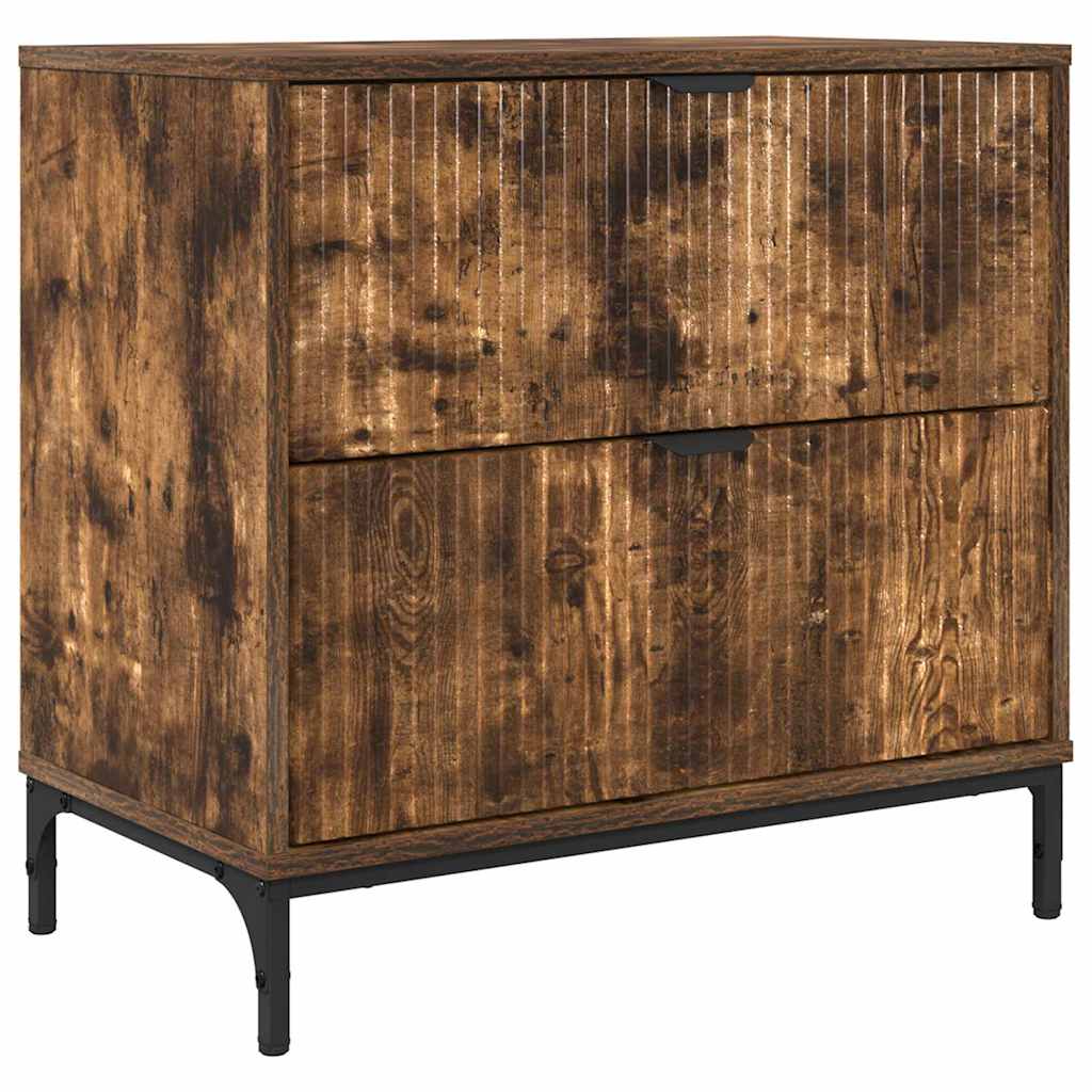 vidaXL Nachttisch Räuchereiche 63,5 x 36 x 61 cm Holzwerkstoff