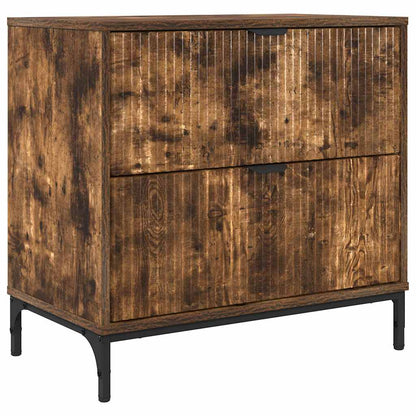 vidaXL Nachttisch Räuchereiche 63,5 x 36 x 61 cm Holzwerkstoff