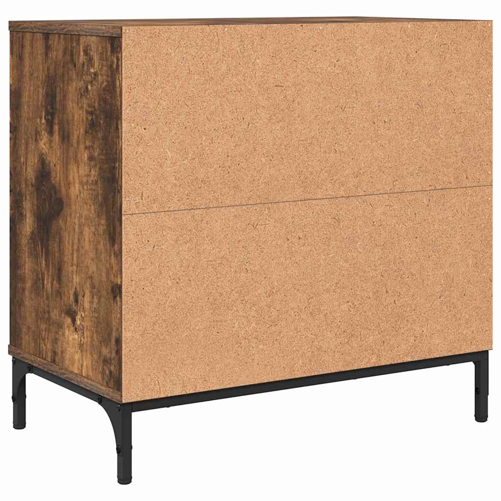 vidaXL Nachttisch Räuchereiche 63,5 x 36 x 61 cm Holzwerkstoff