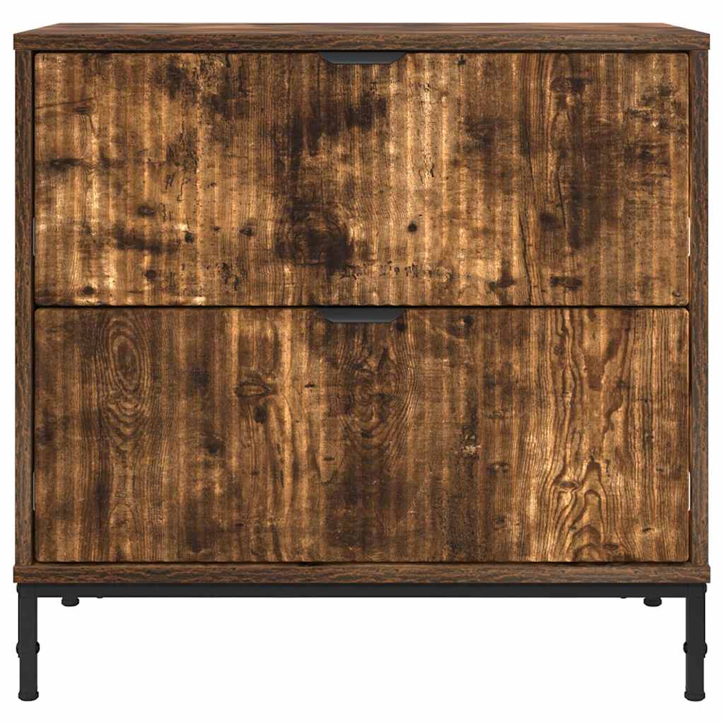vidaXL Nachttisch Räuchereiche 63,5 x 36 x 61 cm Holzwerkstoff