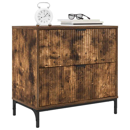 vidaXL Nachttisch Räuchereiche 63,5 x 36 x 61 cm Holzwerkstoff