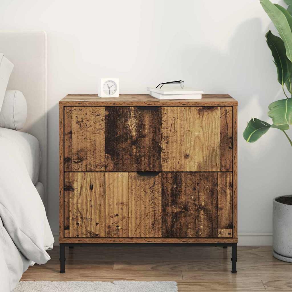 vidaXL Nachttisch Altholz 63,5 x 36 x 61 cm Holzwerkstoff