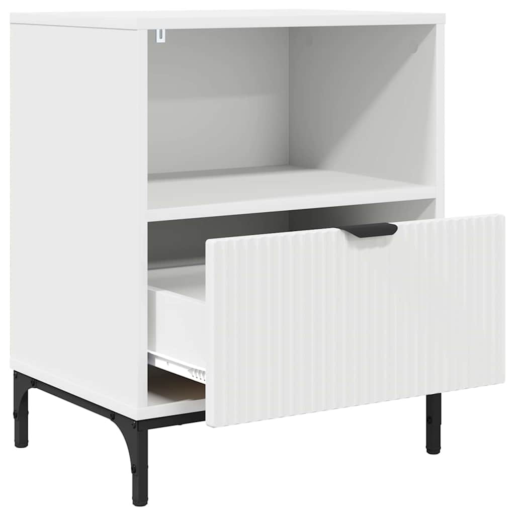 vidaXL Nachttisch mit Schubladen Weiß 49 x 36 x 61 cm Holzwerkstoff