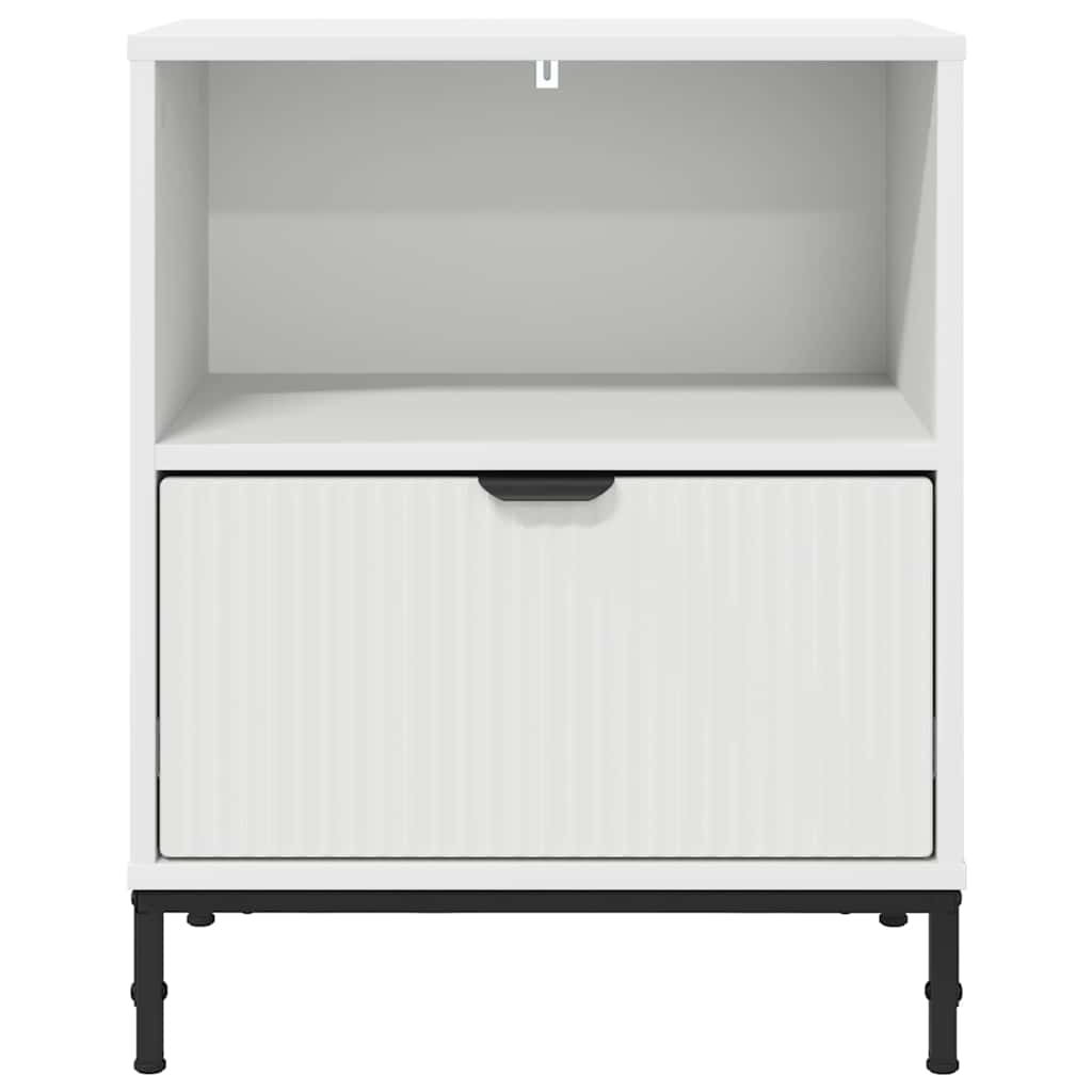 vidaXL Nachttisch mit Schubladen Weiß 49 x 36 x 61 cm Holzwerkstoff